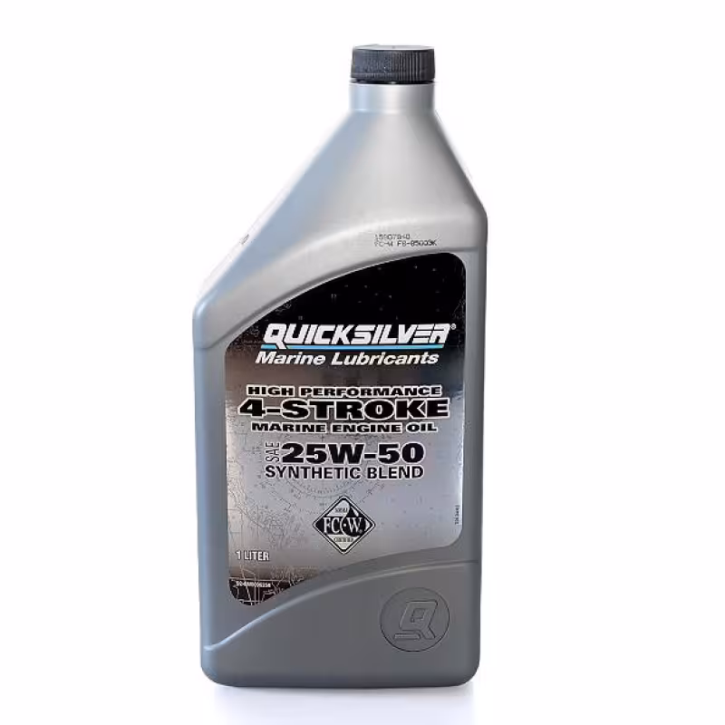 Масло моторное полусинтетическое для 4Т лодочных моторов Quicksilver 8M0096256, 25W-50, 1 л