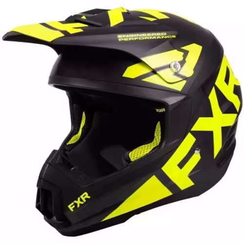 Шлем зимний FXR Torque X Team Black Hi Vis, черный/желтый, размер M