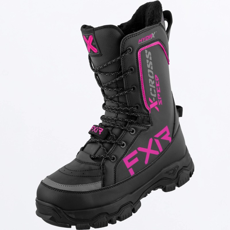 Ботинки снегоходные FXR X-Cross Speed Black/Fuchsia, черный/розовый, размер 38