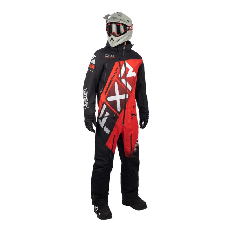 Комбинезон мужской  FXR CX F.A.S.T., мембрана HydrX Pro, черный/красный, размер ХL
