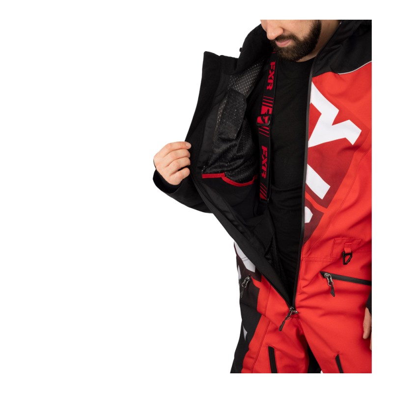 Комбинезон мужской  FXR CX F.A.S.T., мембрана HydrX Pro, черный/красный, размер ХL