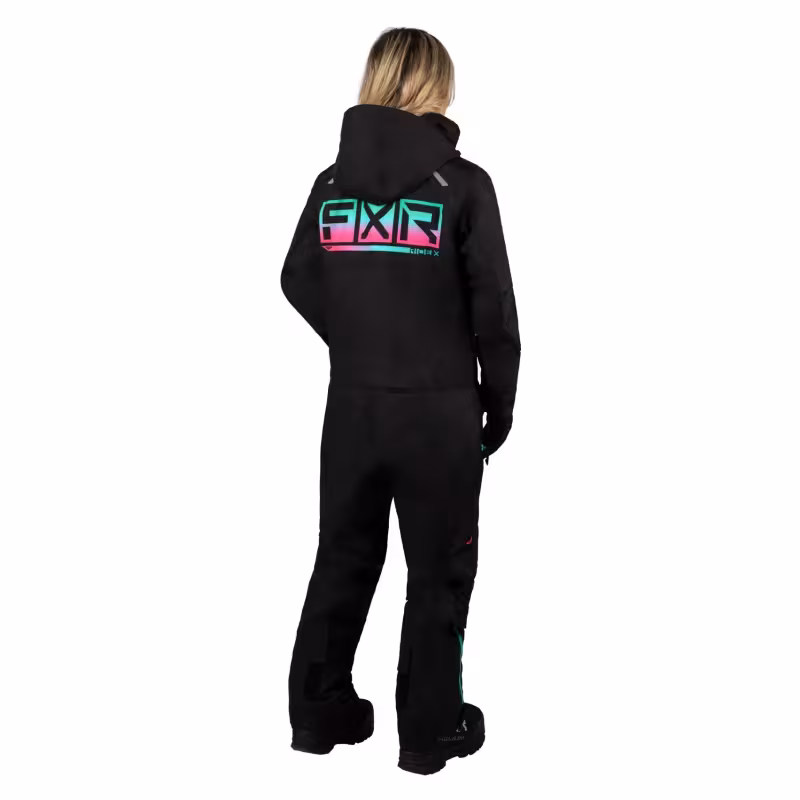 Комбинезон женский FXR Recruit F.A.S.T., мембрана HydrX Pro, черный/голубой, размер L
