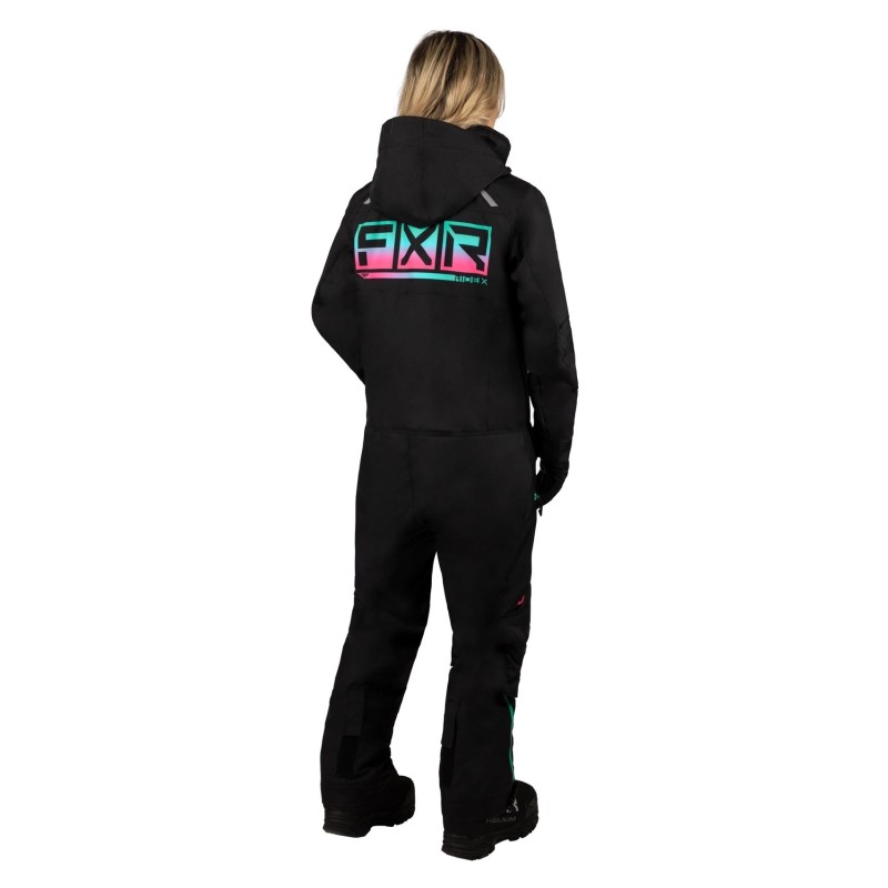 Комбинезон женский FXR Recruit F.A.S.T., мембрана HydrX Pro, черный/голубой, размер L