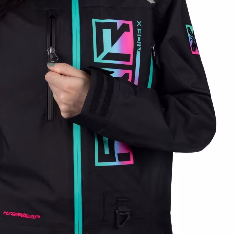 Комбинезон женский FXR Recruit F.A.S.T., мембрана HydrX Pro, черный/голубой, размер L