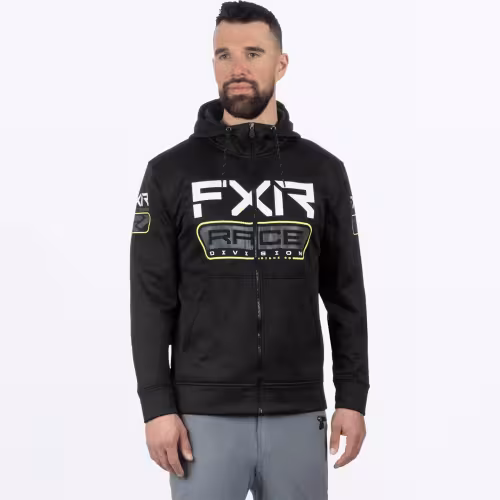Толстовка FXR Race Div Tech Black/Hi Vis, Флис, черный/белый, размер M