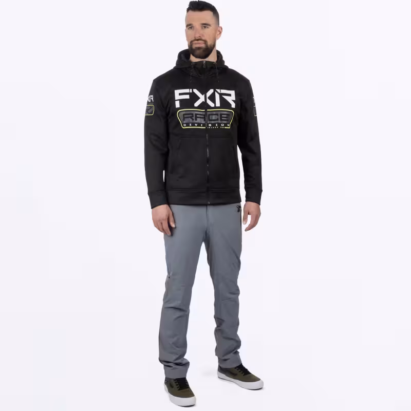 Толстовка FXR Race Div Tech Black/Hi Vis, Флис, черный/белый, размер L