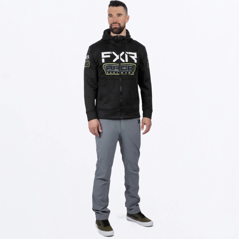 Толстовка FXR Race Div Tech Black/Hi Vis, Флис, черный/белый, размер L