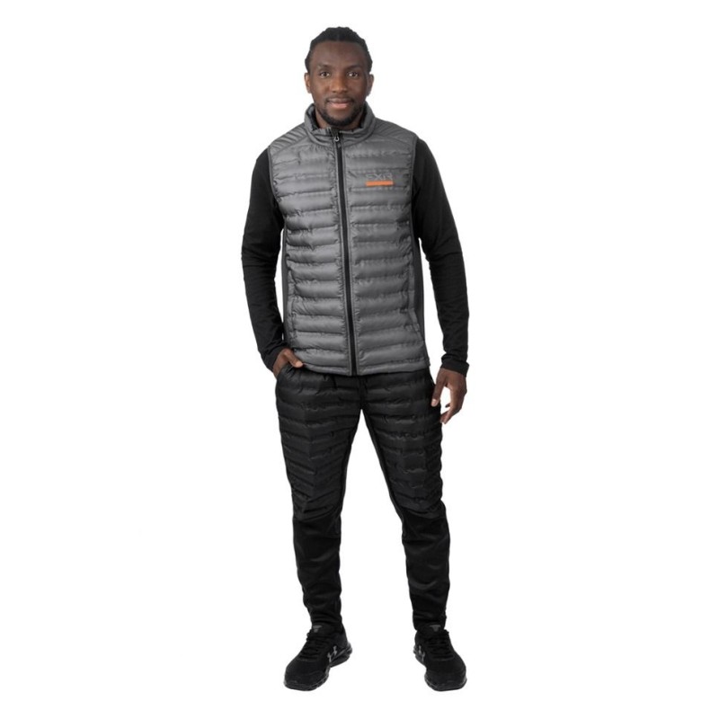 Жилет мужской FXR Podium Hybrid Quilted Charcoal/Orange, серый, размер XL