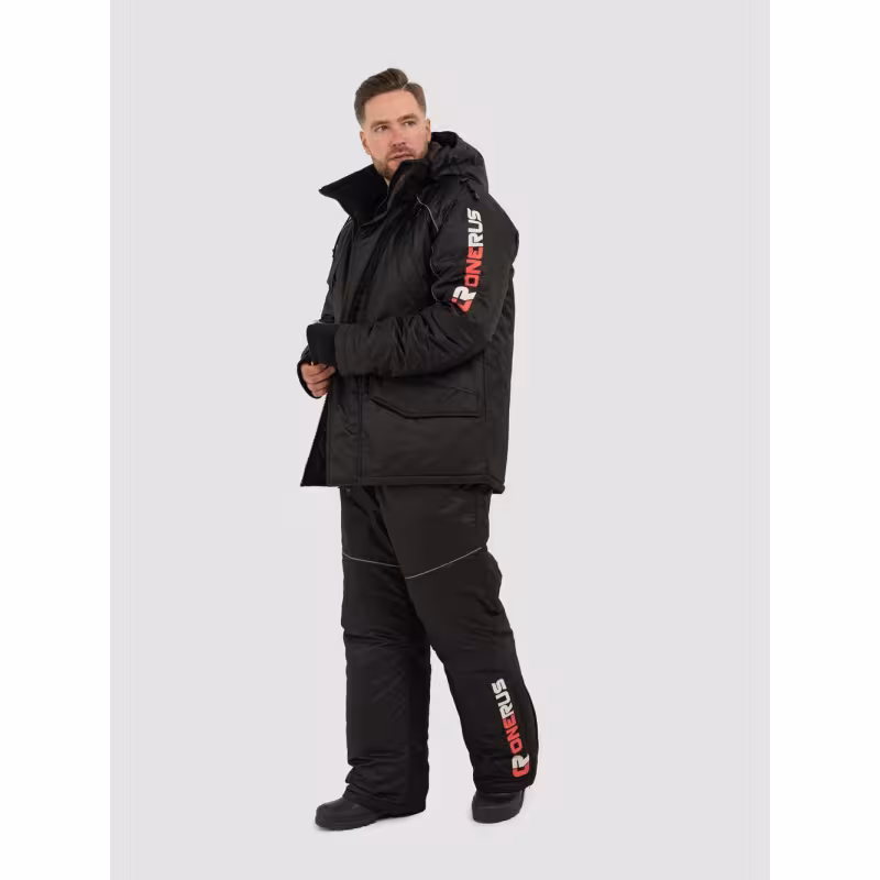 Костюм-поплавок мужской OneRus Фишер -45, таслан, черный, размер 56-58, 182-188 см