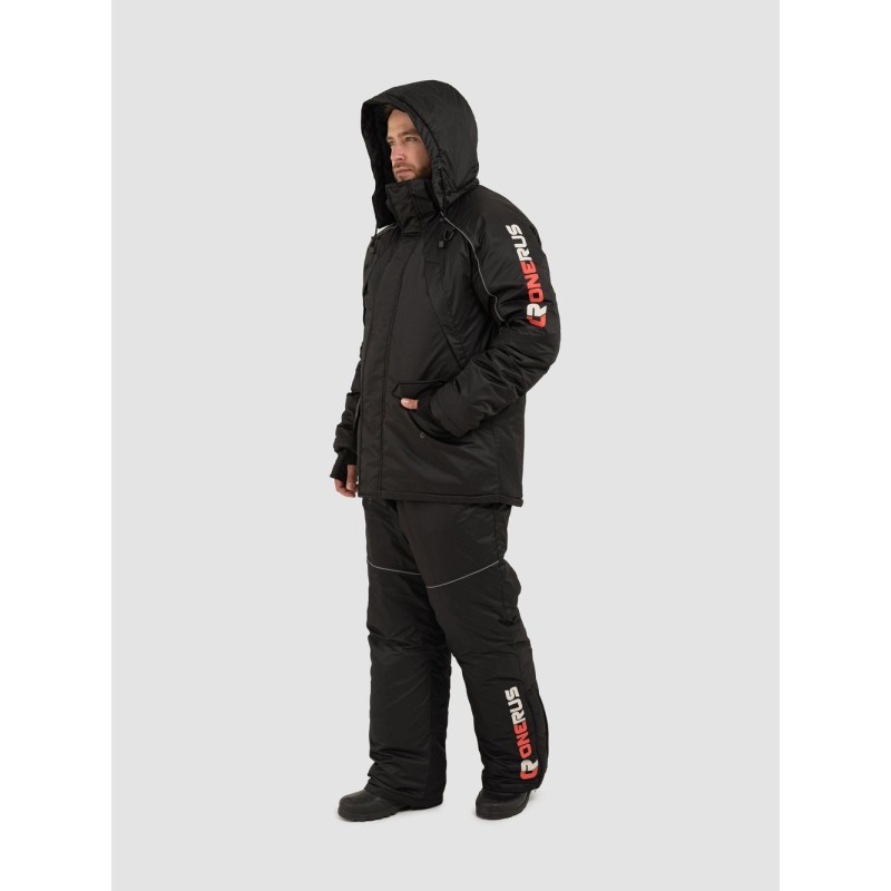 Костюм-поплавок мужской OneRus Фишер -45, таслан, черный, размер 56-58, 182-188 см