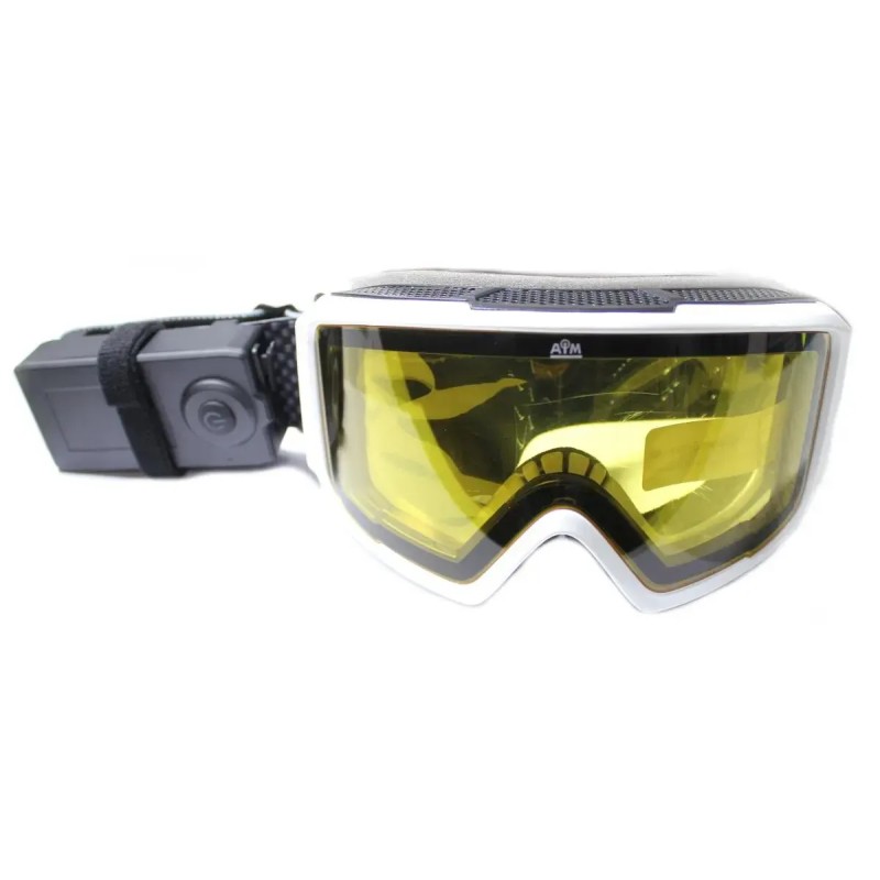 Мотоочки с подогревом AiM (Pro) Accu Heated Goggles White 190-102, белый/желтый