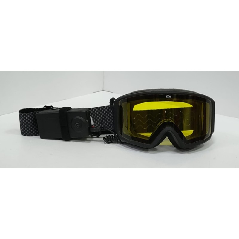 Мотоочки с подогревом AiM (Pro) Accu Heated Goggles Black Matt 31-105, черный матовый/желтый
