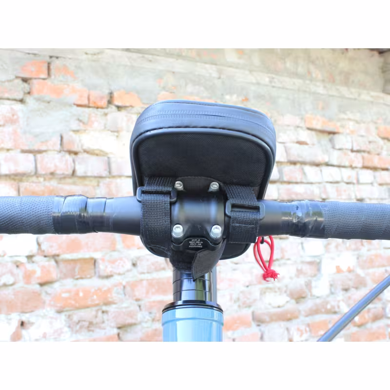 Велосумка на вынос руля Protect 777-124, с отделением для смартфона, черный