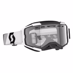 Мотоочки Scott Fury Snow Cross Premium Black/White/Clear, белый/черный