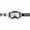 Мотоочки Scott Fury Snow Cross Premium Black/White/Clear, белый/черный