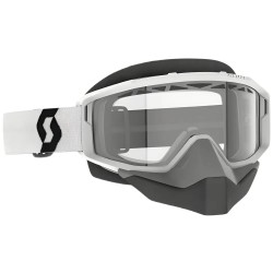 Мотоочки Scott Primal Snow Cross white/clear, белый/серый/черный