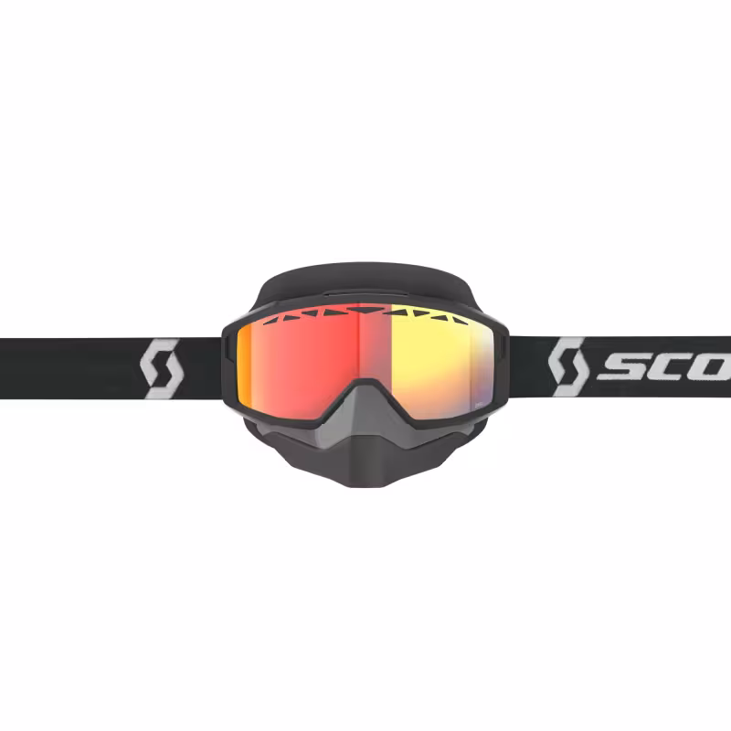 Мотоочки Scott Split OTG Snow Cross LS Black/White/Light sensitive red chrome, черный/белый/красный