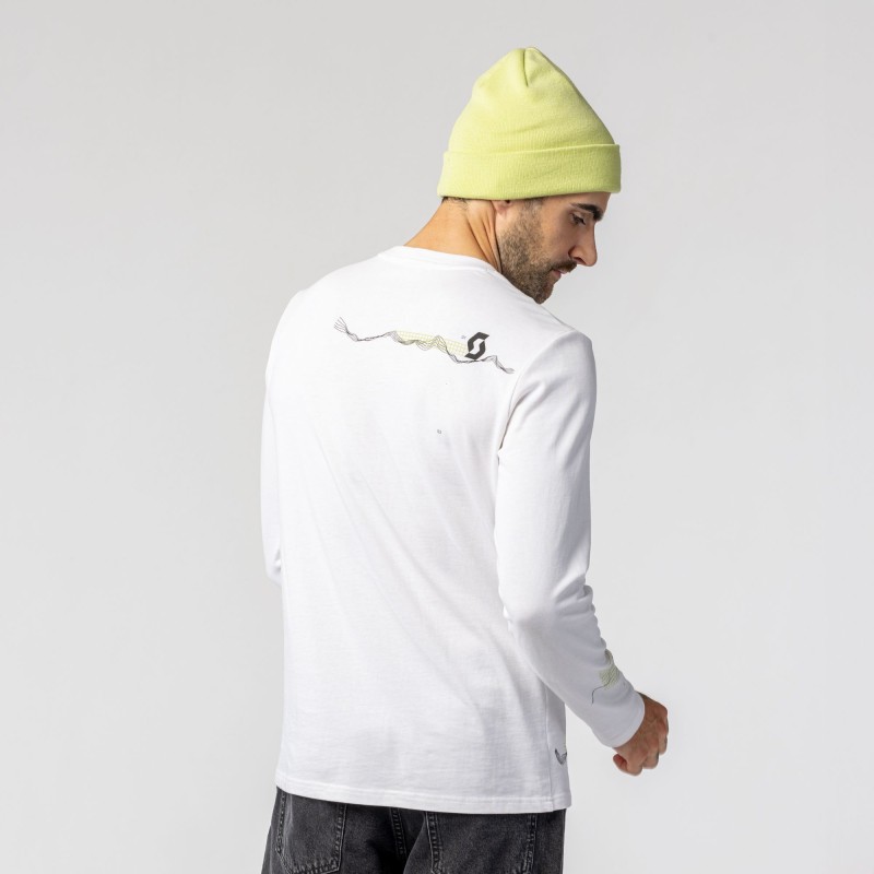 Лонгслив мужской Scott S.E.A Graphic LS, хлопок, белый, размер S, 160-165 см