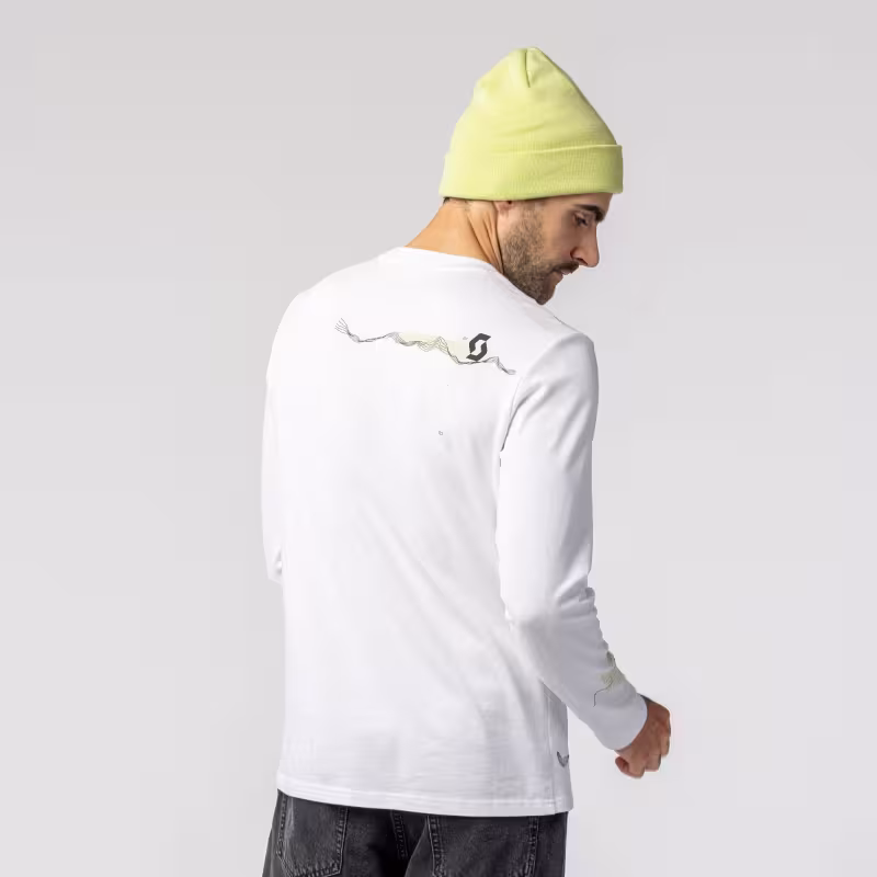 Лонгслив мужской Scott S.E.A Graphic LS, хлопок, белый, размер L, 170-176 см