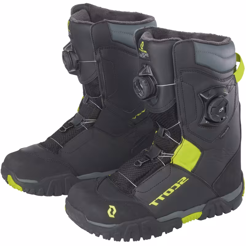 Ботинки снегоходные Scott Kulshan back/safety yellow, черный/желтый, размер 41