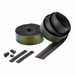 Обмотка руля Ciclovation Leather Touch Metallic Chameleon Amber Green, 2000х30 мм, хамелеон/янтарно-зеленый