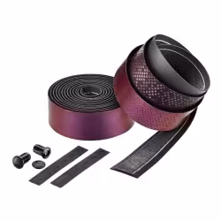 Обмотка руля Ciclovation Leather Touch Metallic Chameleon Phoenix Red, 2000х30 мм, хамелеон/черный/красный