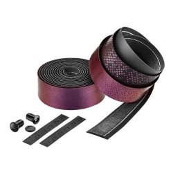 Обмотка руля Ciclovation Leather Touch Metallic Chameleon Phoenix Red, 2000х30 мм, хамелеон/черный/красный