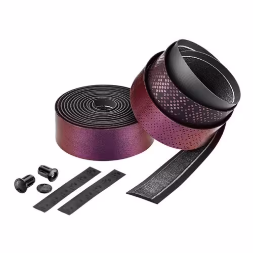 Обмотка руля Ciclovation Leather Touch Metallic Chameleon Phoenix Red, 2000х30 мм, хамелеон/черный/красный