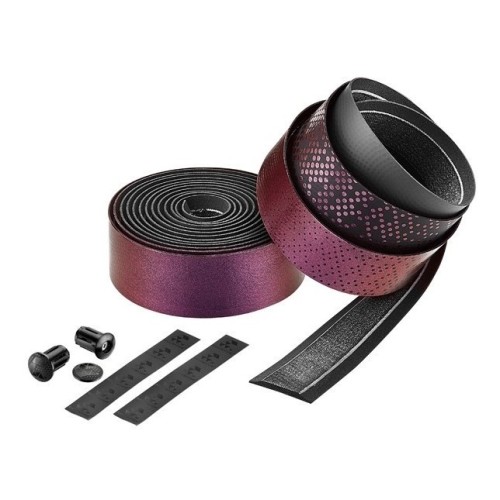 Обмотка руля Ciclovation Leather Touch Metallic Chameleon Phoenix Red, 2000х30 мм, хамелеон/черный/красный