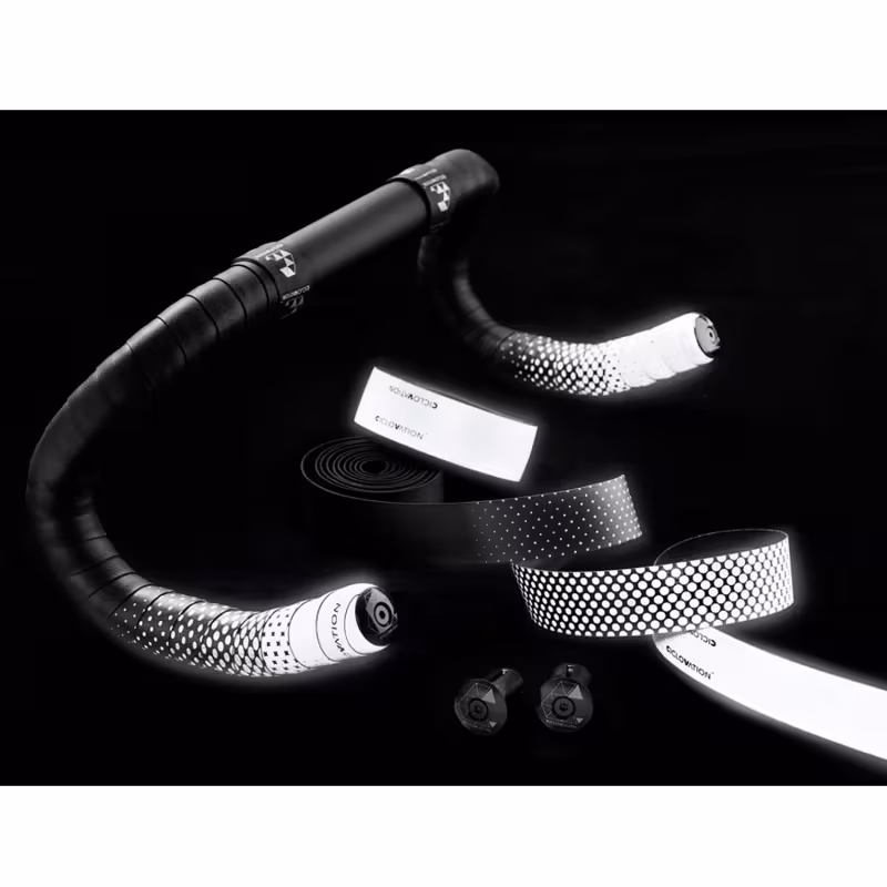 Обмотка руля Ciclovation Leather Touch Fusion Reflective, 2000x30 мм, серый/черный