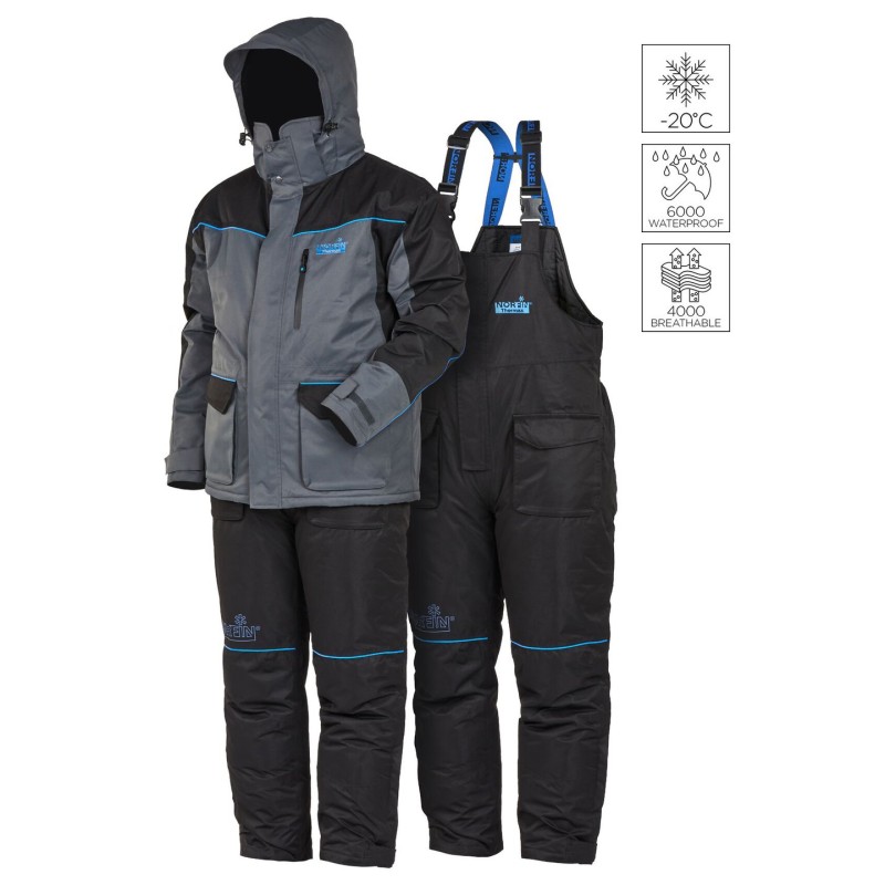 Костюм мужской Norfin Thermax, ткань Breathable, серый, размер 60-62 (XXL), 184-190 см