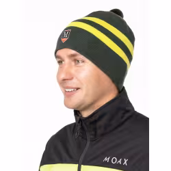 Шапка Moax Tradition Sport stripe 23575M/480, зеленый/желтый, размер 56