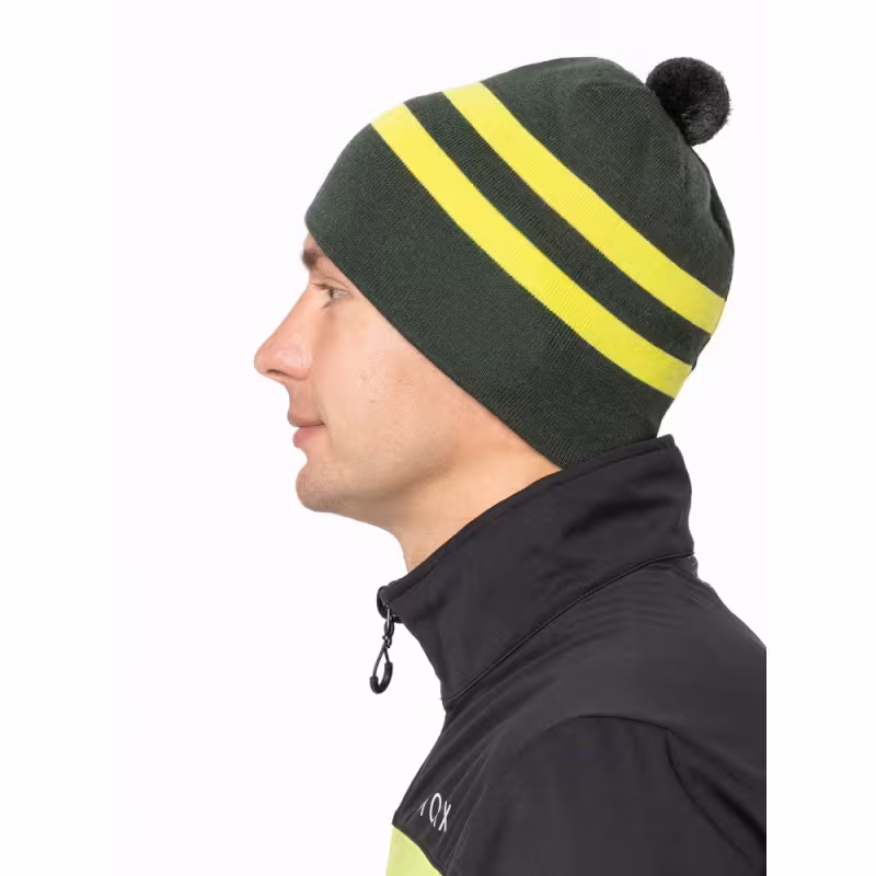 Шапка Moax Tradition Sport stripe 23575M/480, зеленый/желтый, размер 56