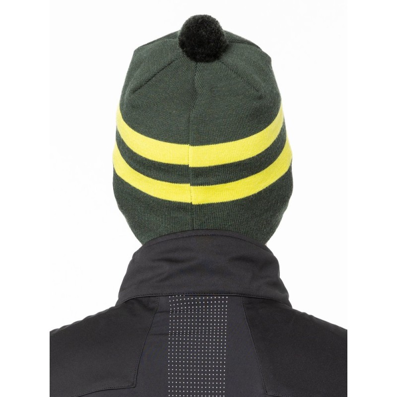 Шапка Moax Tradition Sport stripe 23575M/480, зеленый/желтый, размер 58