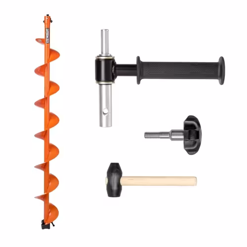 Ледобур под шуруповерт (шнек) Тонар Motoshtorm T-SMS130R-ASH-02 (шнек, адаптер, молоточек)