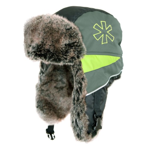 Шапка-ушанка Norfin Discovery LE, Nortex Breathable, черный/зеленый, размер L