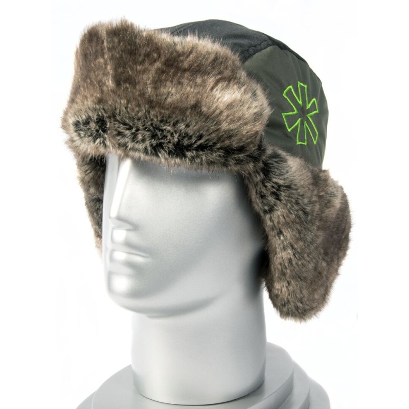 Шапка-ушанка Norfin Discovery LE, Nortex Breathable, черный/зеленый, размер L