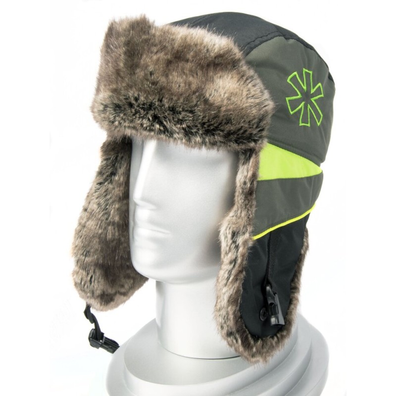 Шапка-ушанка Norfin Discovery LE, Nortex Breathable, черный/зеленый, размер XL