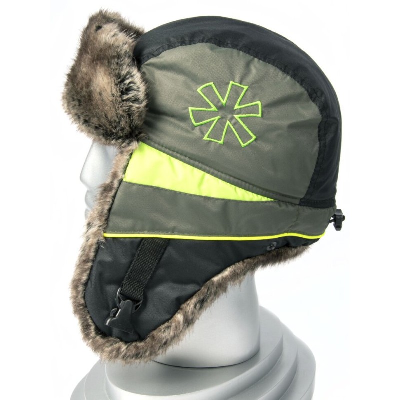 Шапка-ушанка Norfin Discovery LE, Nortex Breathable, черный/зеленый, размер XL