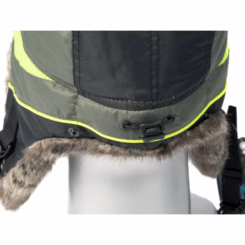 Шапка-ушанка Norfin Discovery LE, Nortex Breathable, черный/зеленый, размер XL