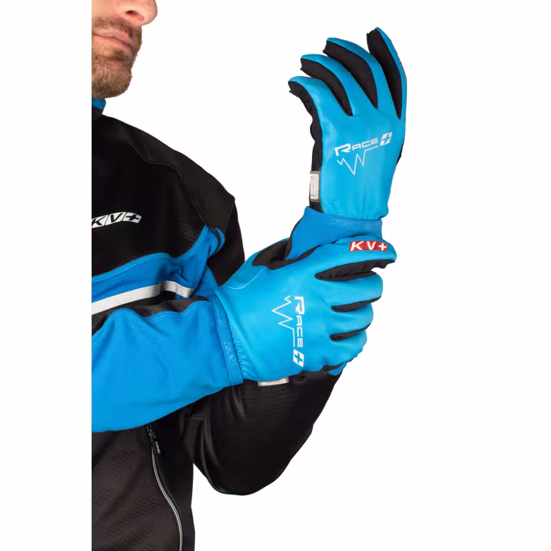 Перчатки KV+ Race Cross Country Gloves, мембрана, синий/черный, размер XL