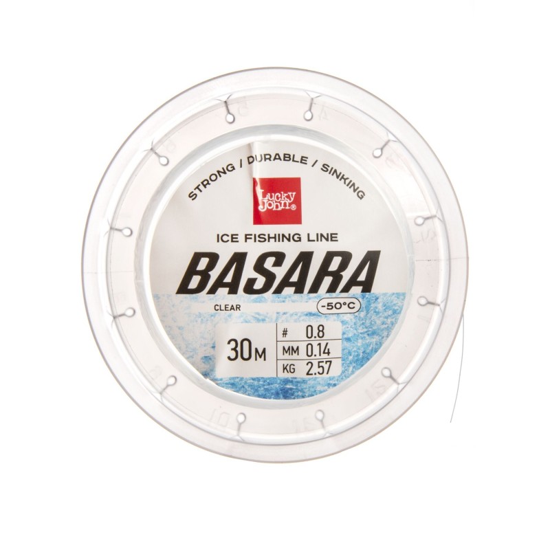 Леска монофильная зимняя Lucky John Basara Clear 030, 0.14 мм, 30 м