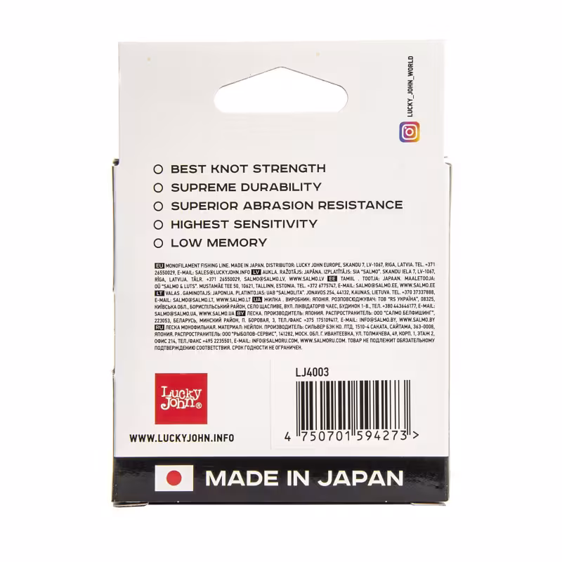Леска монофильная зимняя Lucky John Basara Clear 030, 0.14 мм, 30 м