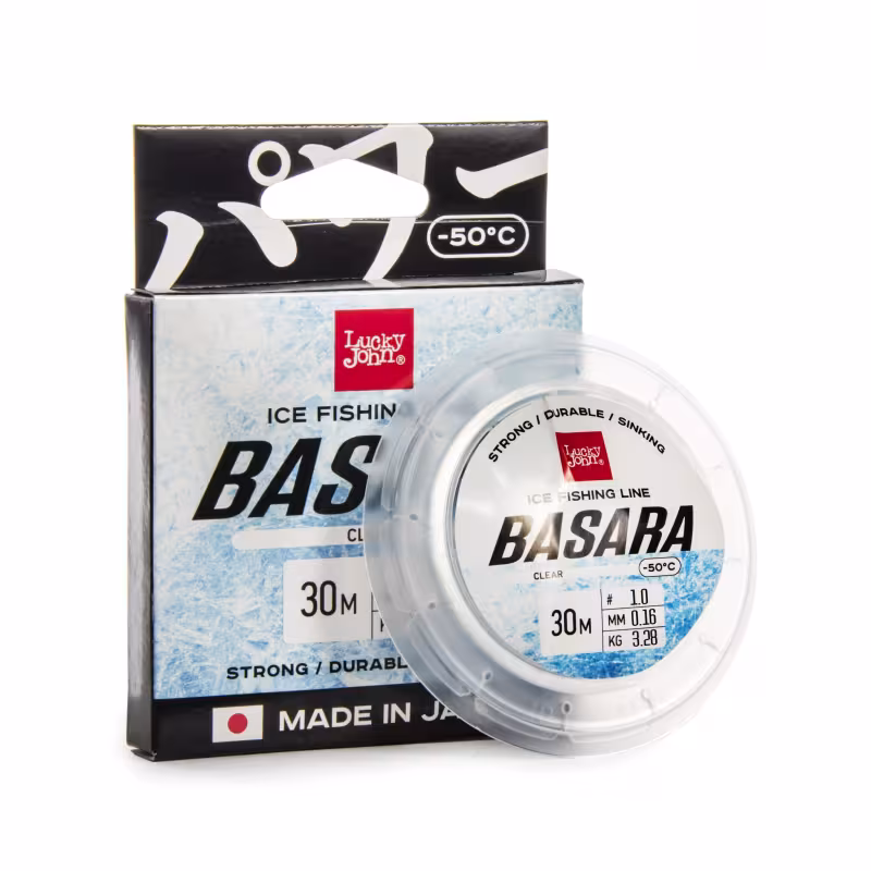 Леска монофильная зимняя Lucky John Basara Clear 030, 0.16 мм, 30 м