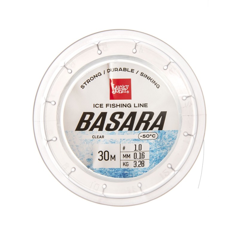 Леска монофильная зимняя Lucky John Basara Clear 030, 0.16 мм, 30 м