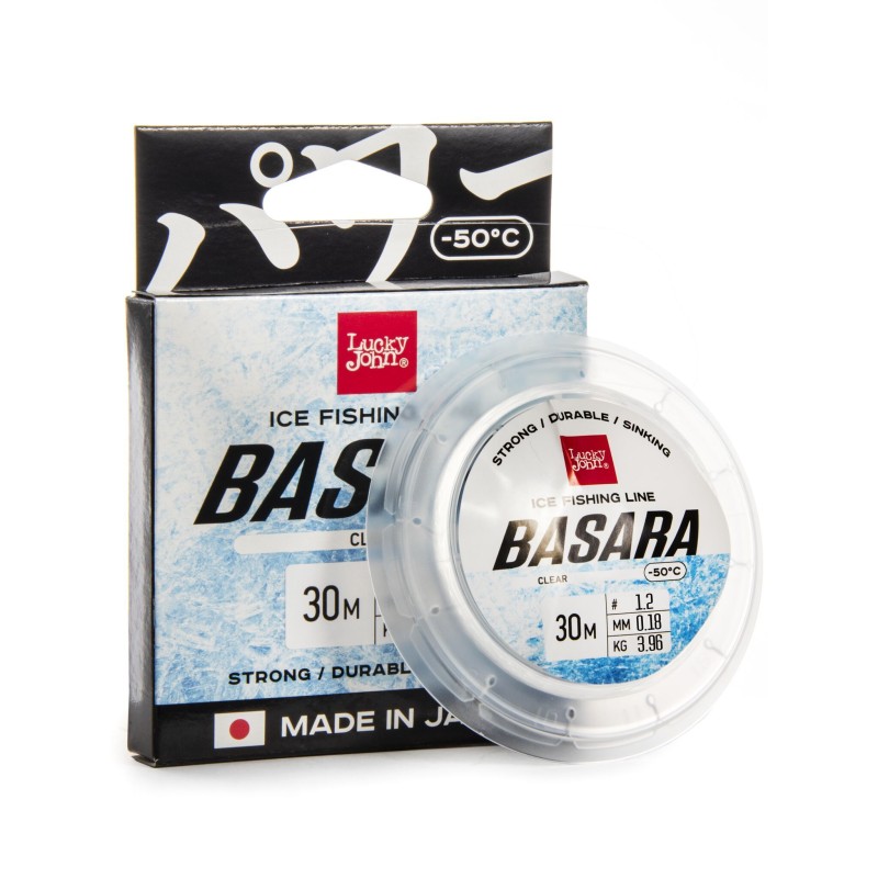 Леска монофильная зимняя Lucky John Basara Clear 030, 0.18 мм, 30 м