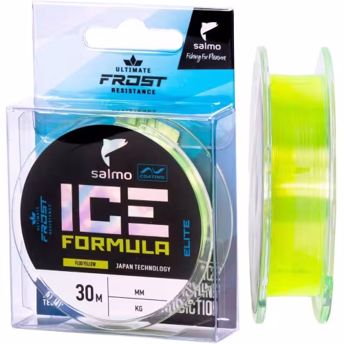 Леска монофильная зимняя Salmo Elite Ice Formula Fluo Yellow 030, 0.18 мм, 30 м