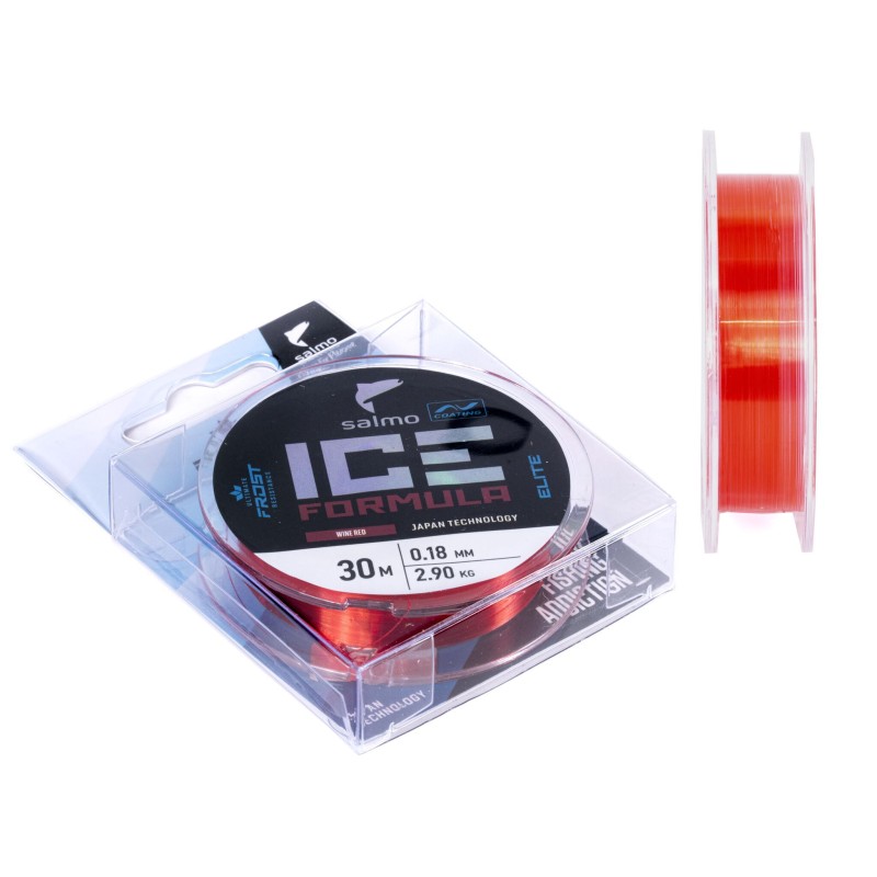Леска монофильная зимняя Salmo Elite Ice Formula Wine red 030, 0.18 мм, 30 м