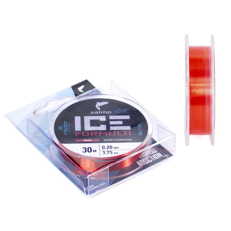 Леска монофильная зимняя Salmo Elite Ice Formula Wine red 030, 0.20 мм, 30 м