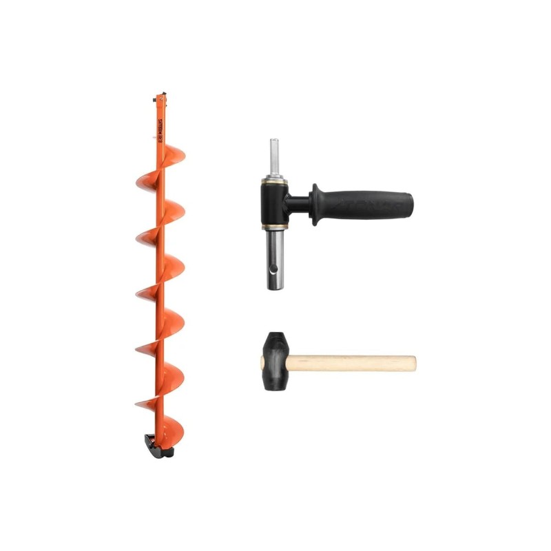 Ледобур под шуруповерт (шнек) Тонар Motoshtorm T-SMS150R-ASH-02 (шнек, адаптер, молоточек)